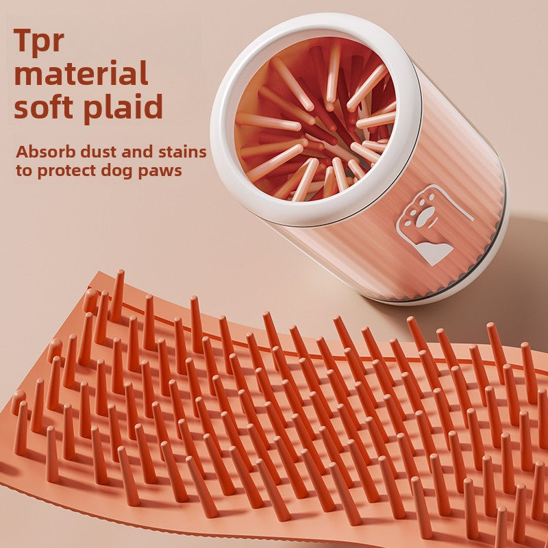 Portable Dog Paw Washer with Silicone Brush