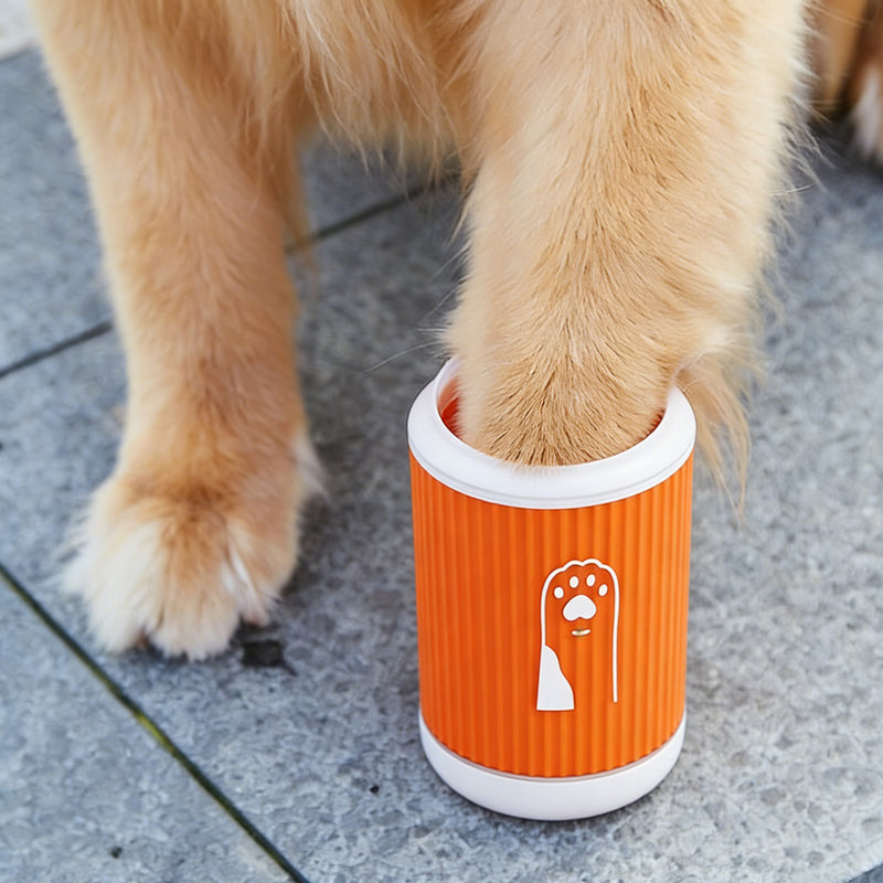 Portable Dog Paw Washer with Silicone Brush
