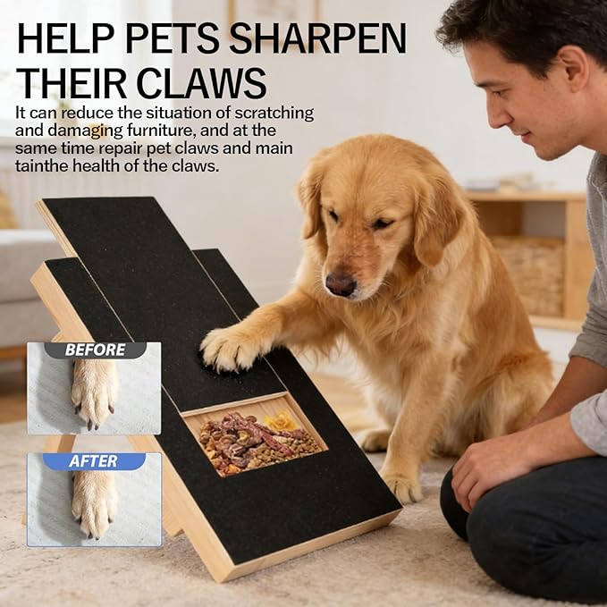 Dog Nail Scratch Board-Wooden Cat Scratching Pad